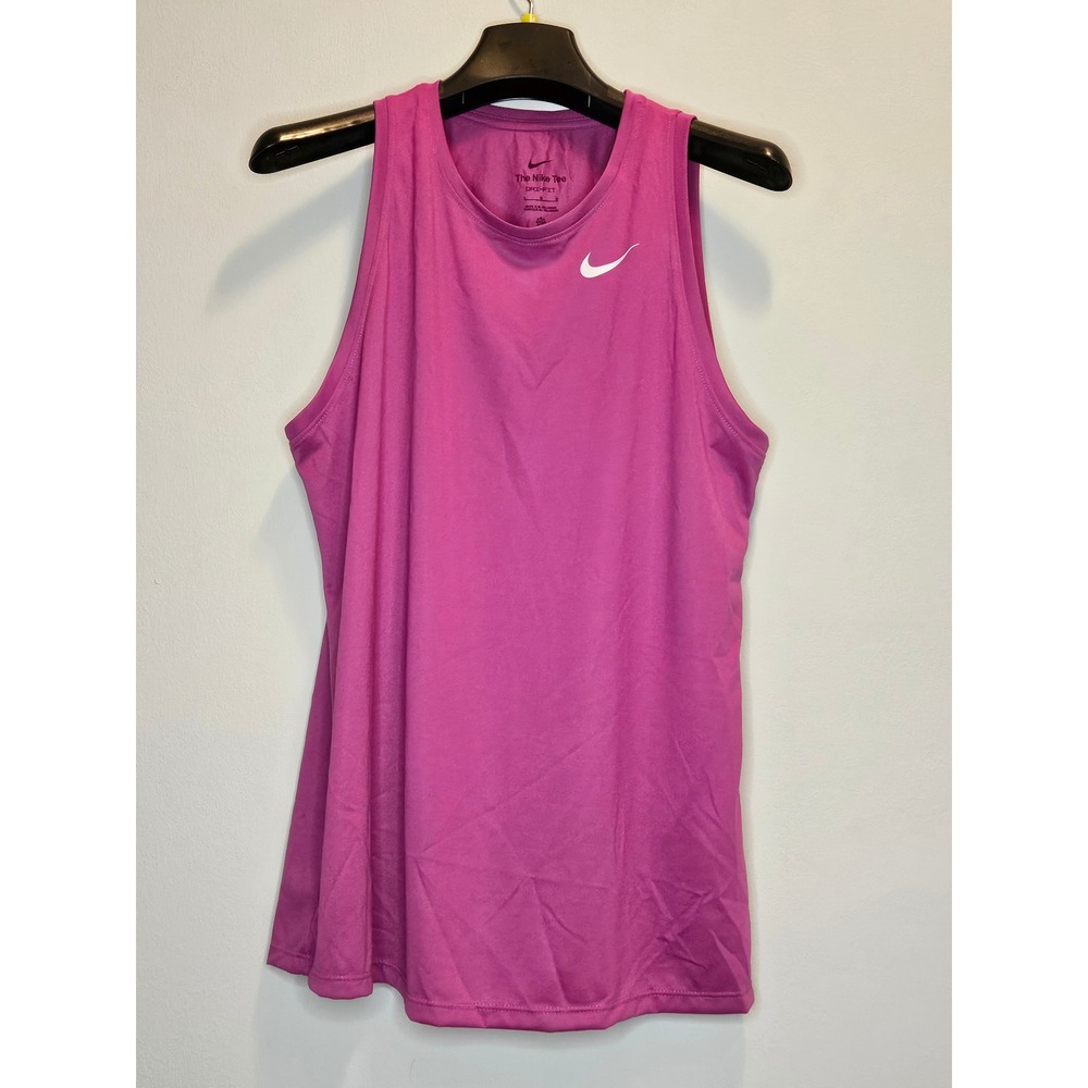 Nike Womens Dri-FIT Training Tank Top Magenta Pink Large NWT